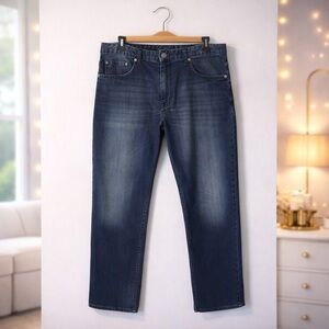✨ Calvin Klein Classic Blue Denim Jeans Straight Leg Mid Rise Size 34x34